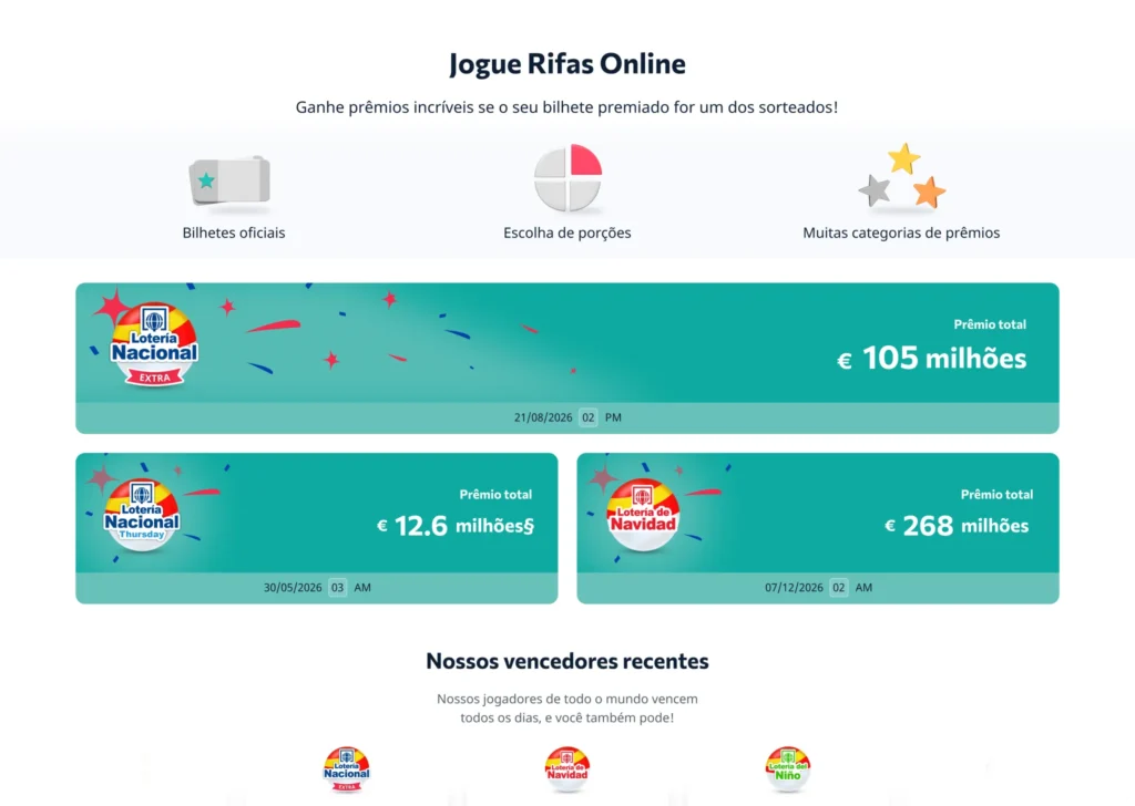 Tudo para suas rifas em uma só interface Tudo para suas rifas em uma só interface